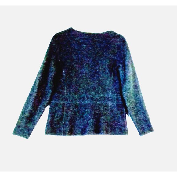 Talbots Cardigan Women's PS Grey 100% Wool Long Sleeve 1 Button Front Regency - Picture 3 of 8